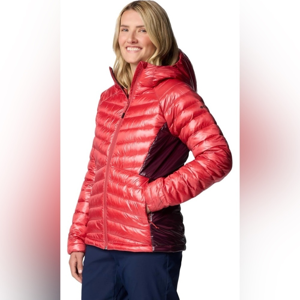 Columbia Women's Labyrinth Loop II Hooded Jacket, Daredevil/Moonvista - Picture 4 of 7